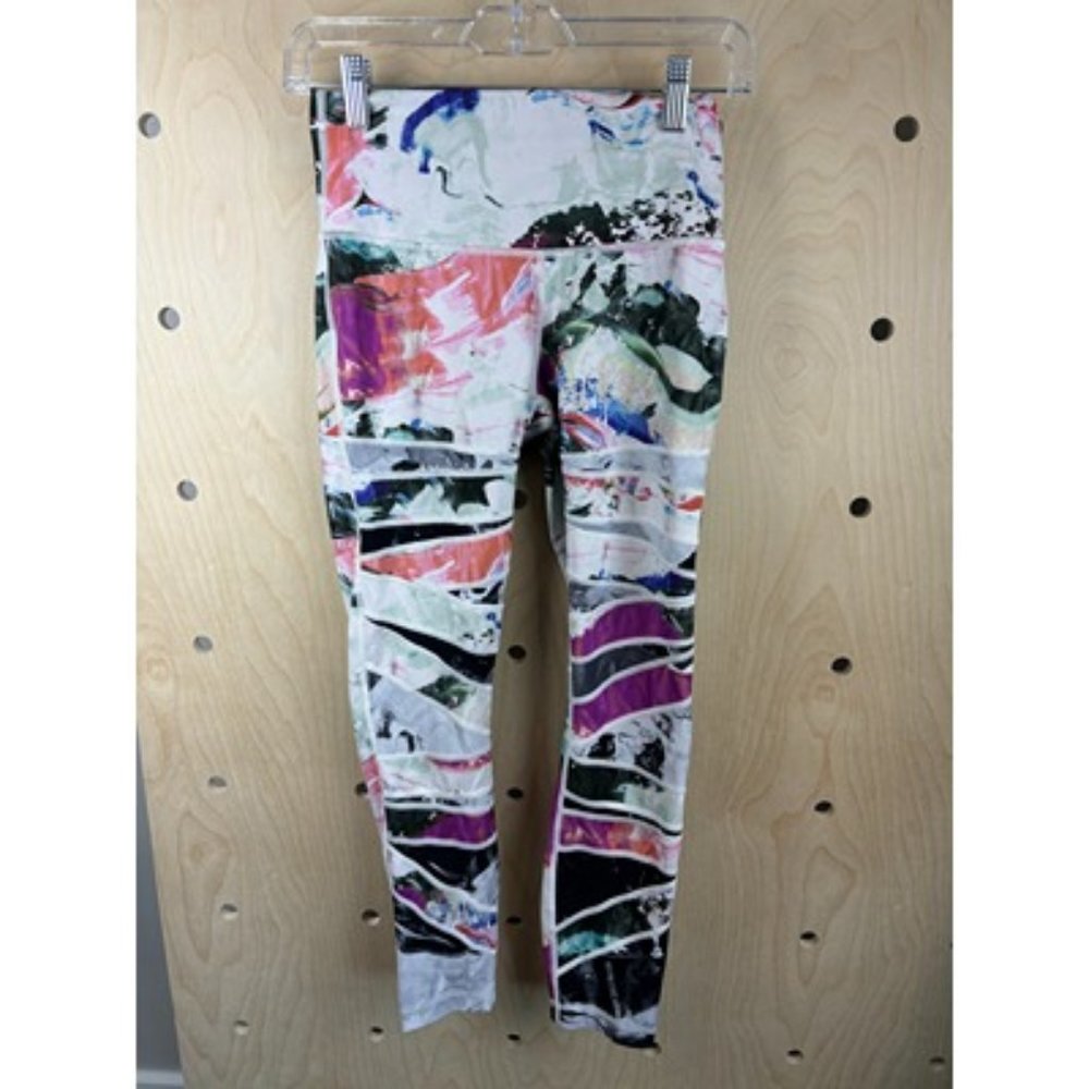 Lululemon High Times Pant Full-On Luon Pigment Wave Multi Biggie White Black 4 - Picture 4 of 11